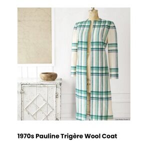 1970s Pauline Trigère Wool Coat Size 10/12